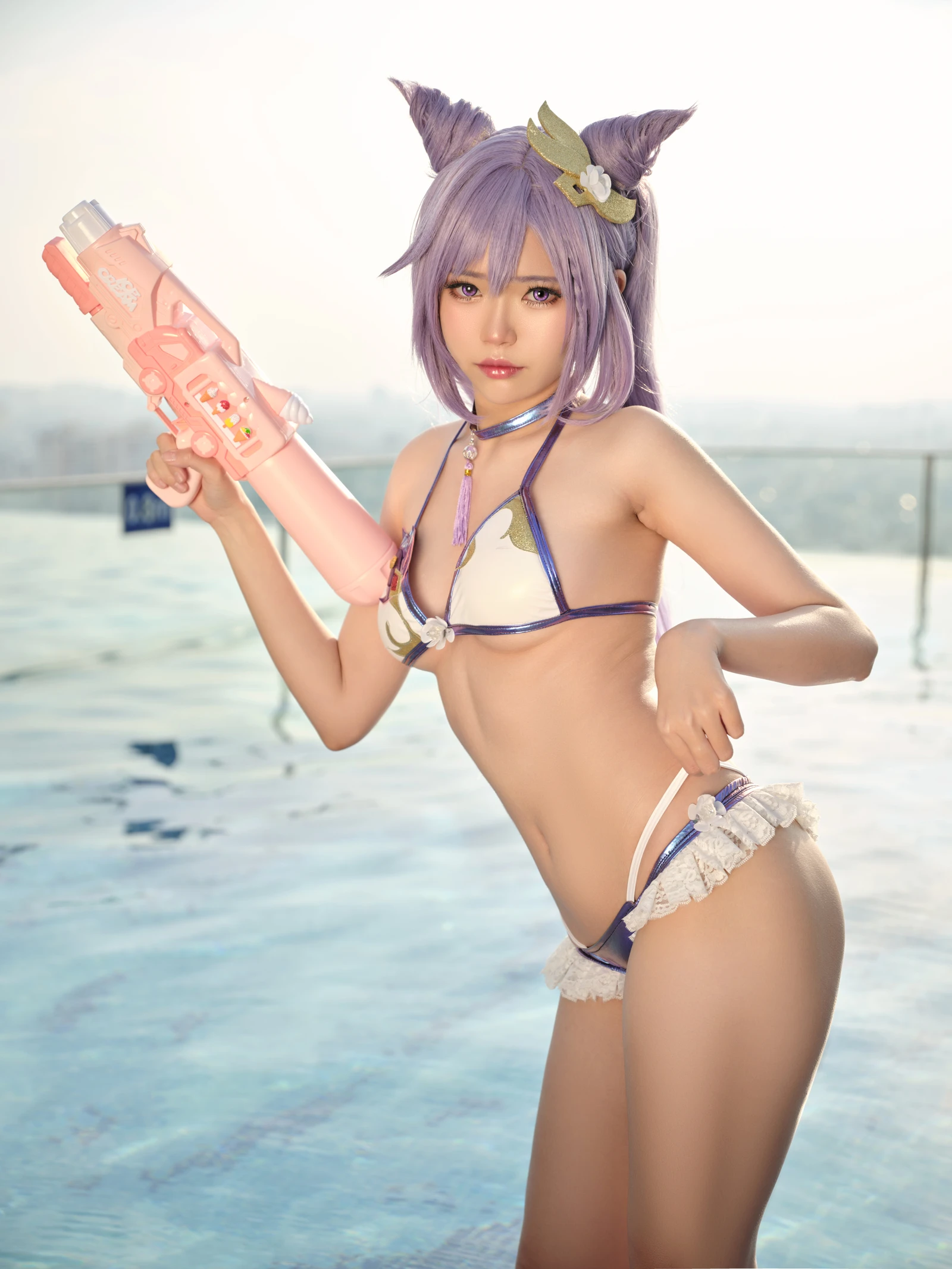 图片[2]-ZinieQ Keqing Bikini 15P-COS世界